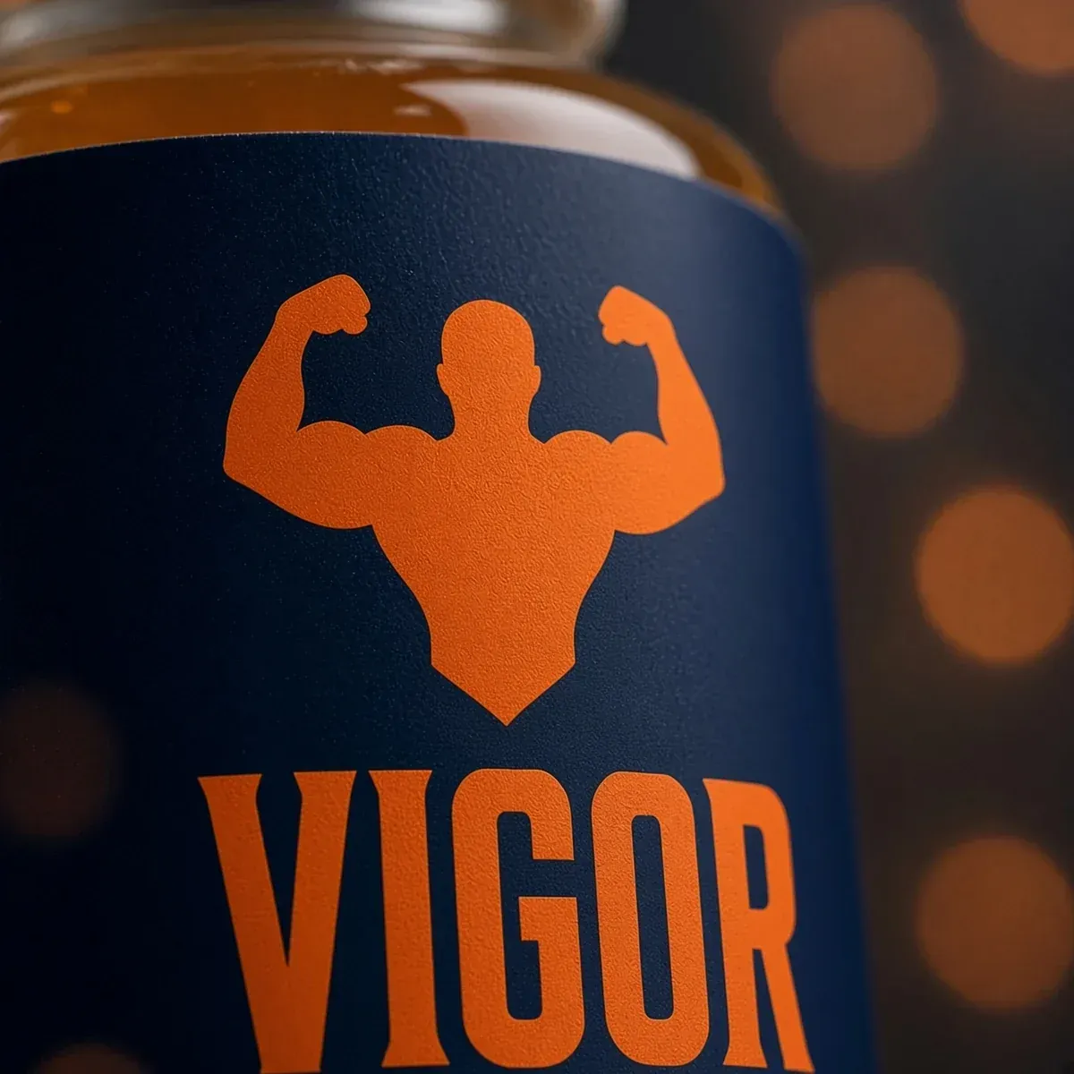 Close-up of the Vigor Jelly® jar label